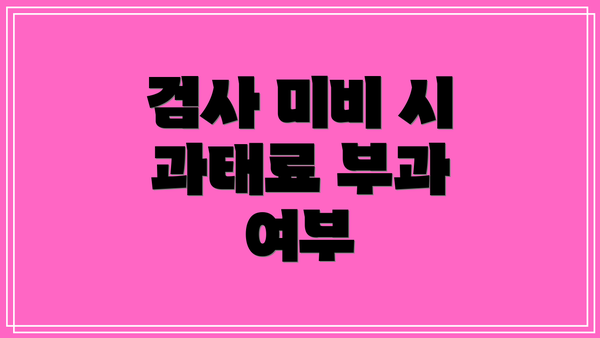 검사 미비 시 과태료 부과 여부