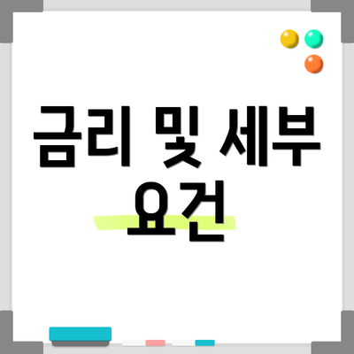 금리 및 세부 요건