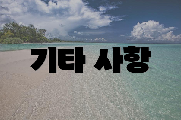 기타 사항