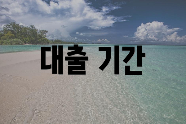 대출 기간