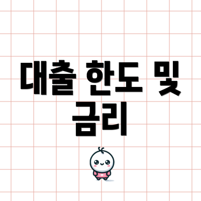 대출 한도 및 금리