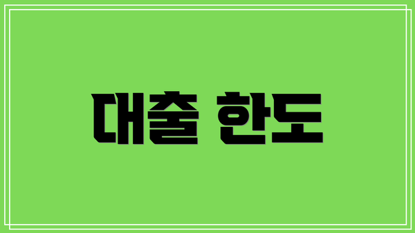 대출 한도