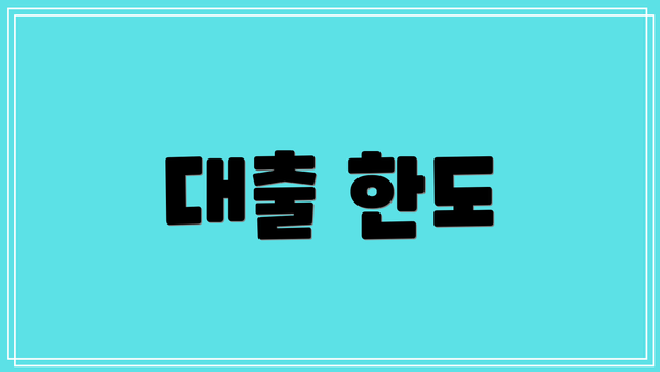 대출 한도