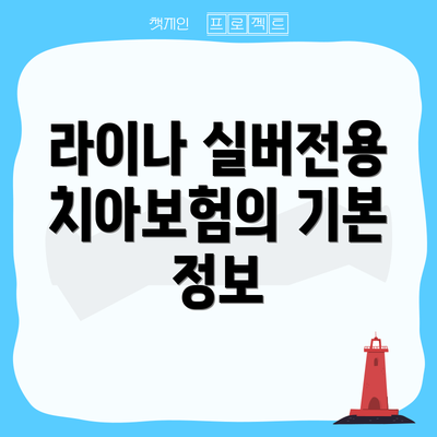 라이나 실버전용 치아보험의 기본 정보