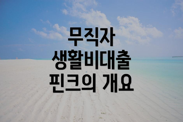무직자 생활비대출 핀크의 개요