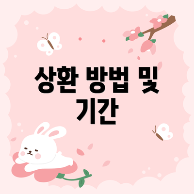 상환 방법 및 기간