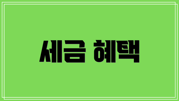 세금 혜택