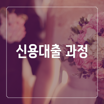 신용대출 과정
