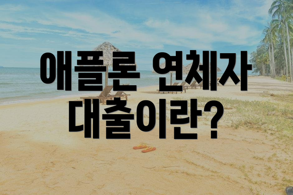 애플론 연체자 대출이란?