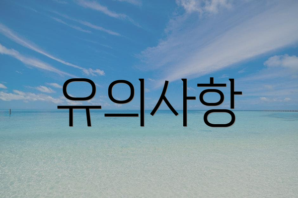 유의사항