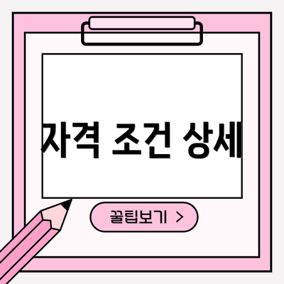 자격 조건 상세