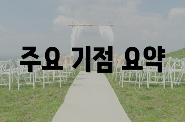 주요 기점 요약