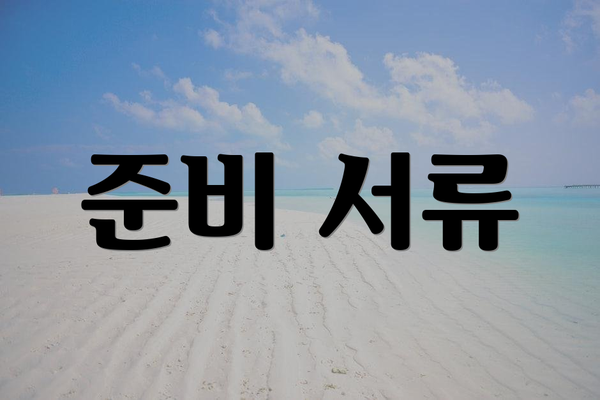 준비 서류