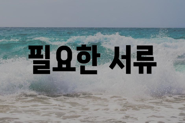 필요한 서류