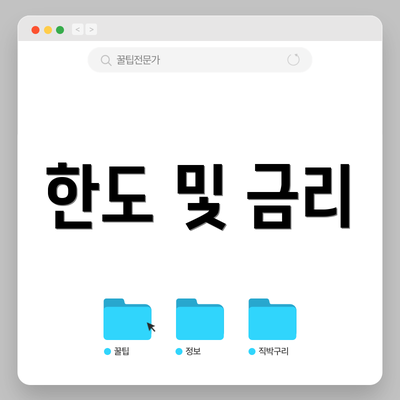 한도 및 금리