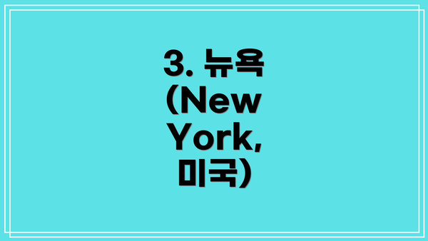 3. 뉴욕 (New York, 미국)