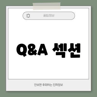 Q&A 섹션