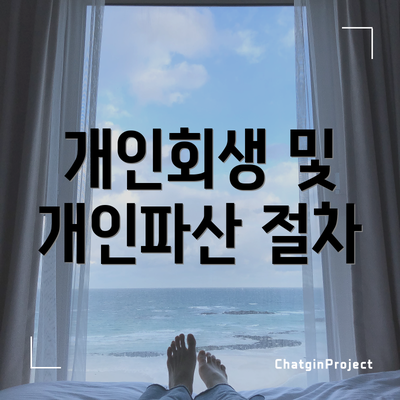 개인회생 및 개인파산 절차