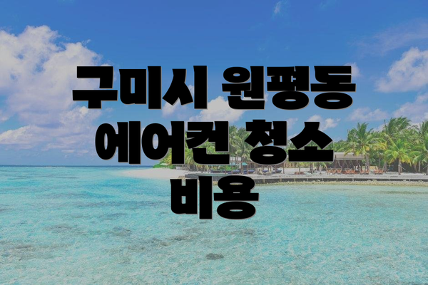 구미시 원평동 에어컨 청소 비용