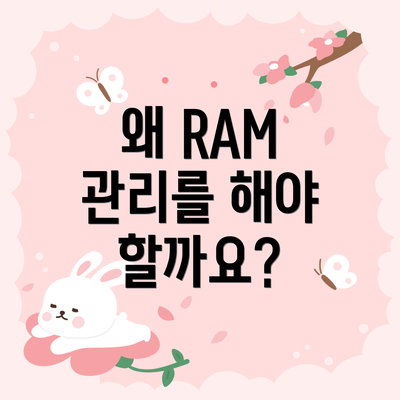 왜 RAM 관리를 해야 할까요?