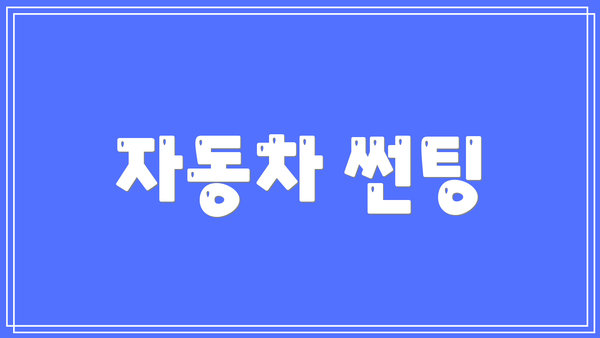 자동차 썬팅