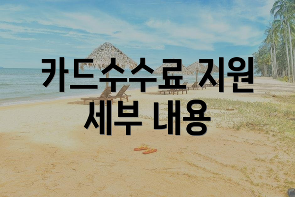 카드수수료 지원 세부 내용