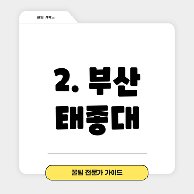 2. 부산 태종대
