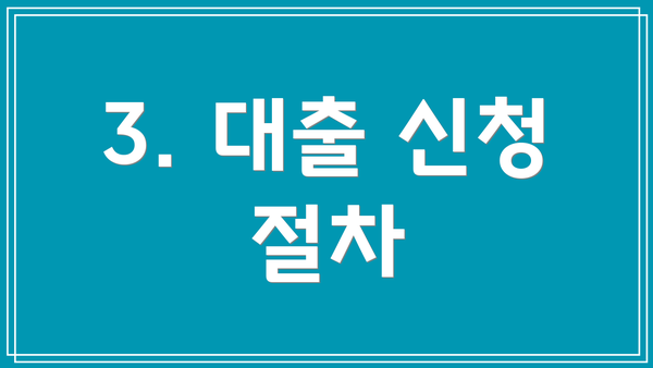 3. 대출 신청 절차