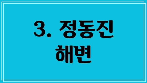 3. 정동진 해변
