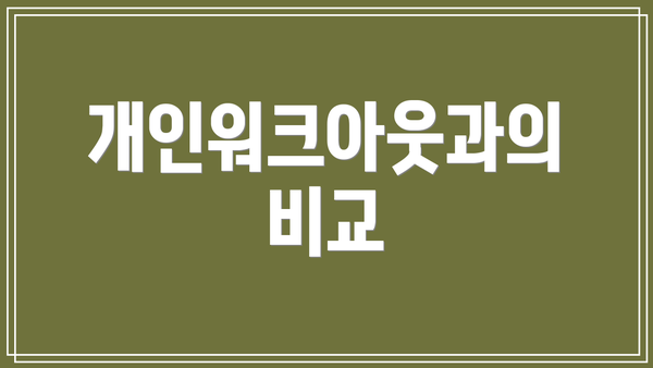 개인워크아웃과의 비교