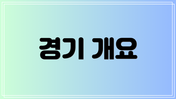 경기 개요
