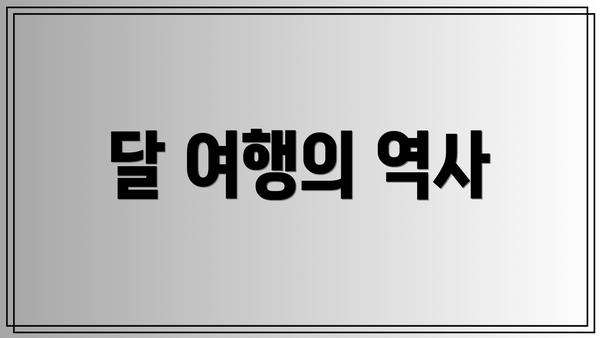 달 여행의 역사