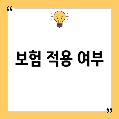 보험 적용 여부