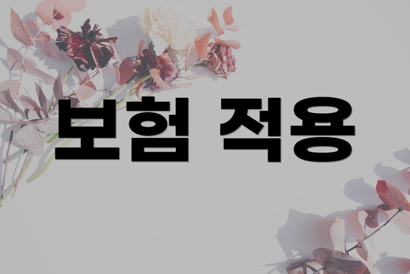 보험 적용