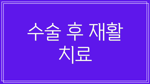 수술 후 재활 치료