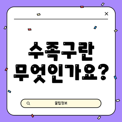 수족구란 무엇인가요?