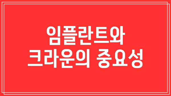 임플란트와 크라운의 중요성