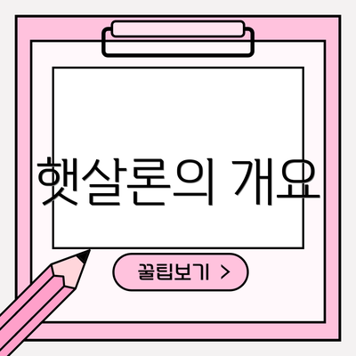햇살론의 개요
