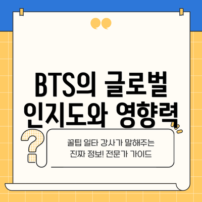 BTS의 글로벌 인지도와 영향력